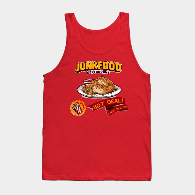 Junk food Attack Tank Top by eilotoiu